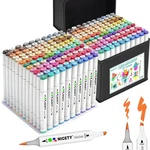 Nicety 120 Colors Alcohol Markers Dual Tip Brush & Chisel Art Set. Fixed Price $64.48.
