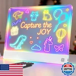 16" Drawing Board For Kids, Rechargeable, 7 Colors, Portable Dry Erase Lumi. Fixed Price $30.68.