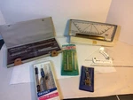 Vintage Drafting Tools Set, Tacro, Alvin, Plasticoid, Staedtler, Allary. Fixed Price $16.00.