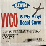 Alvin Vyco Board Cover 18'' X 24'' Gray White. Fixed Price $48.99.