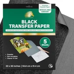 Graphite Transfer Paper For Tracing 5 Extra-large Sheets 20"X36" Black Ca.... Fixed Price $23.45.