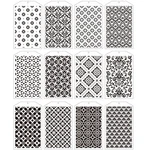 Afritee Floral Stencils For Painting - 12 Pcs Damask Geometric Texture.... Fixed Price $17.09.