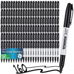 Tompen Erase Markers BLACK,160 Bulk Pack Chisel Tip,low Odor Quick-drying.... Fixed Price $46.27.