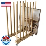Unzero Art Storage Rack Caster Wheels Wood Stand For Canvas Boards. Fixed Price $108.05.