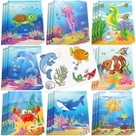 48 Pcs Mini Ocean Coloring Books Bulk Cute Summer Animals Diy Art Drawing Boo.... Fixed Price $29.92.