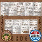 Twinklemon 9PCS Metal Stencils Wood Burning Letter Alphabe. Fixed Price $55.04.