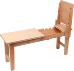 Belgian Art Horse - 40.25" X 11.38" 17", Beechwood Drawing Bench And Easel Wit. Fixed Price $296.99.