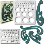 Mr. Pen French Curve And Template Ruler Set, 6 Pieces. Fixed Price $11.75.