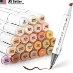 Sfaih Skin Tone Alcohol Markers Brush & Chisel, 25 Portrait Colors. Fixed Price $36.65.