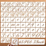 Dzxcyz 3 Inch Letter Symbol Stencils For Painting On Wood, 65 Pcs. Fixed Price $20.41.
