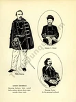 1955 Evelyn Curro Book Page Art Drawing Union Confederate Army Generals Piece. Fixed Price $7.00.