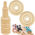33PCS Wooden Rings For Crafts Sizes Natural Hoops Macrame Diy Decor. Fixed Price $14.99.