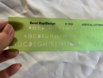 Berol Rapidesign R-920 Vertical Lettering Guide Drawing Drafting Tool Used Art. Fixed Price $12.00.