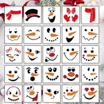 Snowman Face STENCIL,5 Christmas Stencils For Crafts Reusable Holiday. Fixed Price $19.74.
