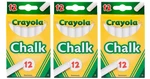 Crayola White Chalk 12 Each (pack Of 6). Fixed Price $7.99.
