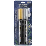 Uchida Decofabric Opaque Paint Marker Chisel Tip 2/PKG-GOLD & Silver. Fixed Price $11.75.