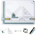 Frylr Inch A3 Drawing Board Drafting Table 14"W X 19.7"H, Transparent White. Fixed Price $81.99.