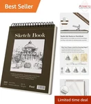 9X12 Book Spiral Bound Art Sketchpad 100 Sheets Acid-free Drawing Paper. Fixed Price $15.98.