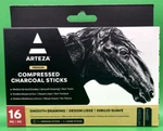 Arteza Compressed Charcoal Sticks, Set Of 16. Fixed Price $13.75.