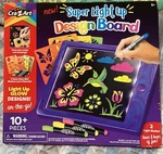 Cra-z-art Super Light Glow Design Board + Neon Mini Markers & Stencils, New. Fixed Price $29.98.