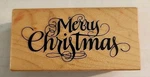 Merry Christmas Psx Sentiment Rubber Stamp F-1215 Wood Mounted. Fixed Price $13.67.