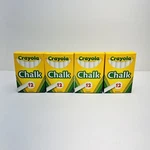 Crayola 51-0320 Chalk For Blackboards And Paper, 12 Sticks, White Pack Of 4!. Fixed Price $10.46.