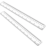 Plastic Ruler, 12 Clear Centimeter, Millimeter And Inches.... Fixed Price $11.77.