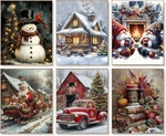 Clendo Pack 5D Diamond Art Painting Kits For 6P-DP-CHRISTMAS01. Fixed Price $32.99.
