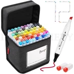 72 Colors Alcohol Based Dual Tip Art Drawing Markers Set With Black Travel Case. Fixed Price $19.99.