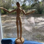 13" Wooden Artist Articulated Manikin Mannequin Model Figure Doll Vintage. Fixed Price $15.00.