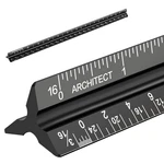 Architectural Scale Ruler 12'' Black Laser-etched Aluminum Triangular Mveohos. Fixed Price $16.82.