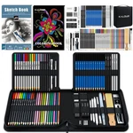 Kalour 82 Pack Drawing Sketching Kit, Pro Art Supplies 104 Piece Set, Black. Fixed Price $49.81.