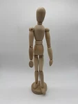 Ikea Gestalta Poseable Doll Artists' Figure Wood With Natural Finish On Stand. Fixed Price $12.95.