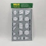 3 Hollow Stencils Geometry Ruler Measurement Template Drafting Indoor Helix Vtg. Fixed Price $6.00.