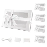 Packqueen Large White Valentine's Day Gift Boxes With Windows, 13.5X9X4.1 Inch. Fixed Price $79.75.