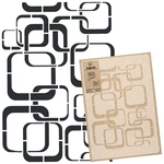 Nakleo Reusable Plastic Wall Stencil - 43X64CM / 17 25 Geometric Retro. Fixed Price $64.47.