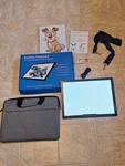A4 Led Rechargeable Light With Padded Carrying Case, Foldable Riser Stand. Fixed Price $48.00.