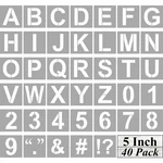 Alphabet And Number Stencils 5 Inch - 40 Pack Large Letters. Fixed Price $14.38.