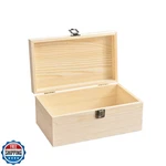 Voittozege Large Unfinished Wooden Box With Hinged Lid. Fixed Price $44.99.