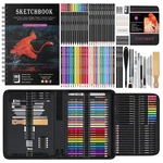 Hiforny 176 Pcs Art Supplies Drawing Set Sketching Kit With 100 Sheets 3-COLO.... Fixed Price $37.29.