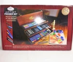 Artist Premiere Sketching Drawing 134 Pcs Royal Langnickel Pastels Pencils Stump. Fixed Price $139.99.