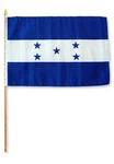 12X18 12"X18" Lot Of (dozen) Honduras Stick Flag Wood Staff 100D. Fixed Price $29.88.