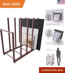 Studio-ready Art Storage Rack With Beautiful Grain Finish Adjustable Design. Fixed Price $219.99.