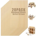 Laniakea 20 Pack 8 X 12 Inch Basswood Sheets, 1/16 Plywood Thin Plywo.... Fixed Price $32.58.