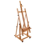 U.s. Supply Malibu Adjustable Wooden H-frame Studio Easel, Artist Paint Tray. Fixed Price $199.99.