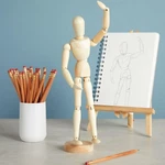 12" Artists Wooden Jointed Mannequin Paint Drawing The Human Figure Dummy Model. Fixed Price $10.99.