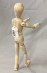 Artist Model Wood Jointed Articulated Sculpture Authentic Original Box. Fixed Price $24.95.
