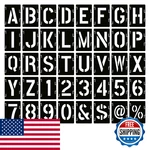 Yeajon 3 Inch Letter Stencils Symbol Numbers Craft 42 Pcs Reusable. Fixed Price $24.17.