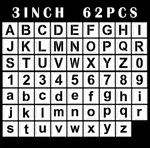3 Letter Stencils For Painting, 62 Pcs Reusable Plastic Inches,. Fixed Price $23.99.