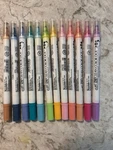 12 Beautiful Juicy Kuretake Zig Clean Color Dual-tip Markers Fine & Dot!. Fixed Price $24.99.
